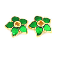 Tapetes de Flores de Brasso Dorado 18K 30PCS Accesorios de Joyería DIY de Alta Calidad - details 55