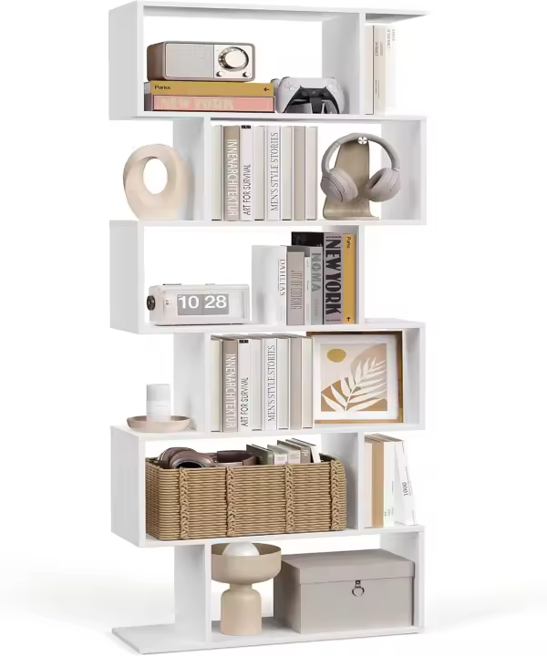 Estante de Libros de 5 Niveles Exposición de Almacenamiento con Estilo Rústico Marrón - 1