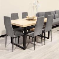 Home Pack 6 sillas, Sillas Comedor,, Tejido Gris y Patas Blancas, Modelo Yuri, Medidas: 44 cm Ancho x 42 cm Largo x 96 cm Alto - details 18