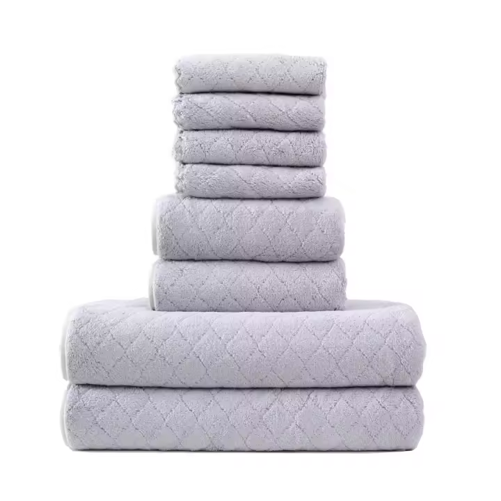 Juego de Toallas Premium de 8 Piezas,Calidad del Hotel, súper Suave y Altamente Absorbente - 1
