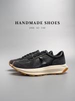 Zapatos de hombre sencillos de cuero vacuno casual de moda de cuero negro bajo - details 3