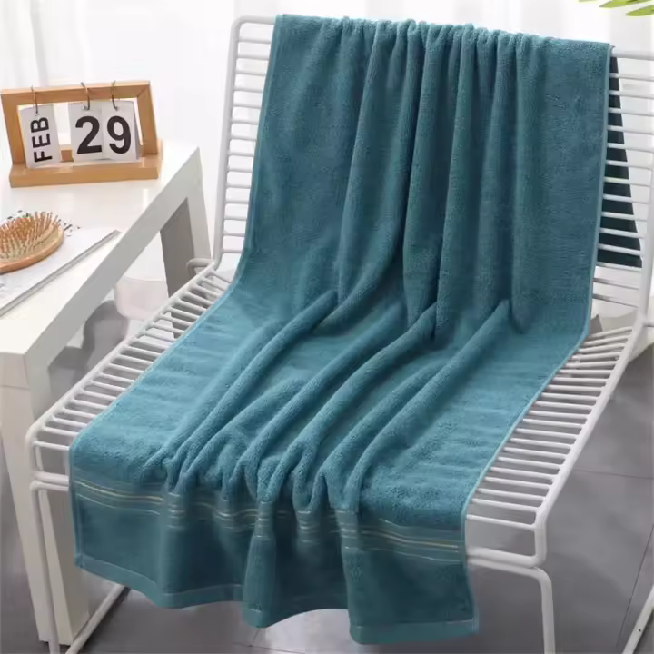 Toalla de Baño de Algodón Turco Suave y Absorbente Tamaño Grande 70x140cm - 1