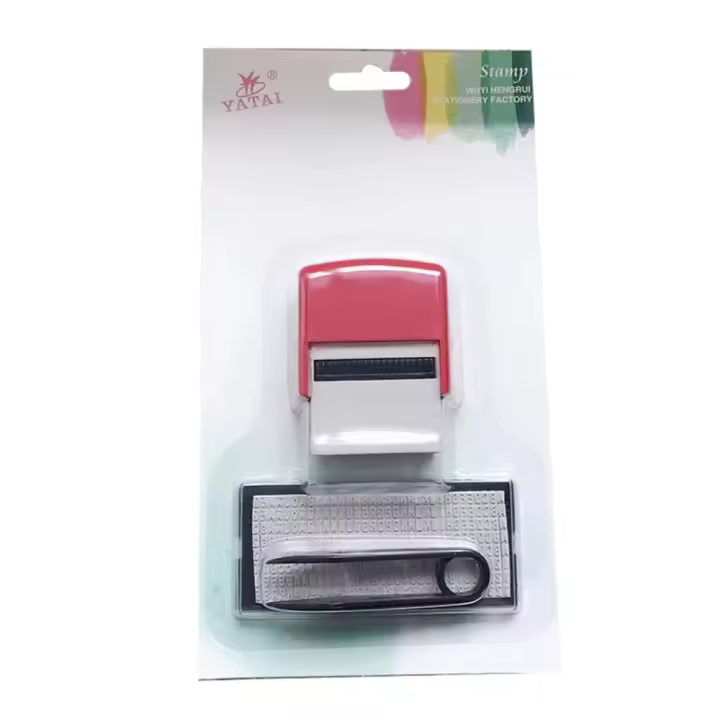 Kit de sellos DIY para direcciones comerciales, alfabeto, número, nombre, letra, sello personalizado, autoentintado con pinzas, sello de goma - 1