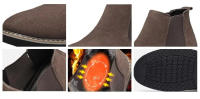 Botines Chelsea de cuero de ante de vaca para hombre, botas de Motocicleta sin cordones, informales, a la moda, primavera y otoño, novedad - details 3