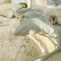 Juego de Cubierta de Edredón Estilo Ins con Diseño Floral Funda de Sábana Plana y Fundas de Almohada sin Relleno para Niños y Niñas Linen de Cama de Twin Single Queen - details 1