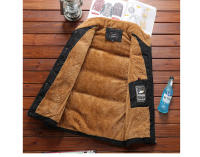 Abrigos informales sin mangas de lana de algodón gruesos y cálidos acolchados para hombre, chaquetas de trabajo, moda de invierno - details 11