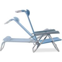 Plegable con Reposacabezas, Abrebotellas y Reposabrazos, Sintético-Acero, Gris - details 15