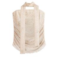 OUWU Conjunto de falda superior de tubo de punto de retazos para mujer, sin mangas, sin espalda, faldas plisadas en forma de U, tres, nuevo conjunto de vacaciones en la calle - details 4