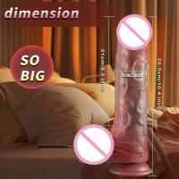 Consolador grande realista, consoladores enormes y gruesos, juguete para adultos, penetración, pene gigante, estimulación Anal, Juguetes sexuales para mujeres - details 6