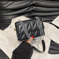 Bolso de hombro de diseñador a la moda para mujer, bolsos con asa de cuero PU, bolsos cruzados con correa de cadena para mujer - details 5
