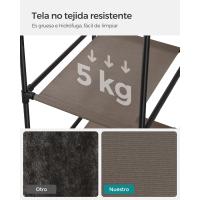Armario de Tela 12 con Barra y Estantes Armario Estable para Dormitorio, Vestidor 150 x 45 x 175 cm - details 12