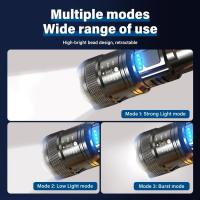 Linterna LED Súper Brillante Recargable por USB con Zoom Táctico Potencia de Enfoque Alta - details 1