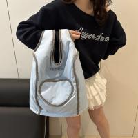 Bordado de letras amor chaleco mochila Nylon gran capacidad estudiantes bolso escolar bolsa de almacenamiento bolso de hombro mochilas - details 4