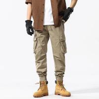 Pantalones Cargo Sueltos para Hombres Primavera-Verano Pantalones de Trabajo Casuales de Algodón para Exteriores - details 0