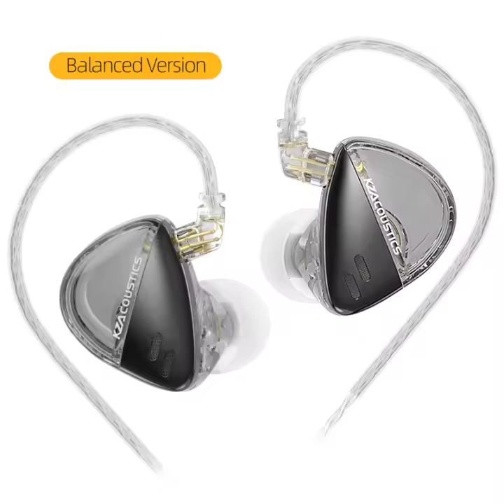 Auriculares con cable KZ Libra, auriculares estéreo HIFI para música, auriculares internos AUX de 3,5mm, auriculares con unidad de sonido dinámico de banda ultraancha con micrófono HD - 1