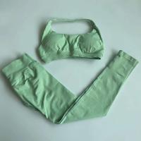 Conjunto de Yoga Sin Costuras Top con Sujetador Camisola Traje Deportivo de Cintura Alta - details 10