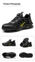 Zapatos De Seguridad Para Hombre Con Botones Giratorios Y Punta De Acero Indestructibles Antipinchazos Y Con Almohadilla De Aire Botas De Trabajo Con Suela De Goma Material De Tela Y Algodón - details 18