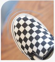 Zapatos de lona para niños, zapatillas informales a cuadros blancas y negras, zapatos de moda transpirables suaves y vendidos para primavera y verano para niños y niñas - details 1