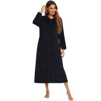 Bata holgada de lana para mujer, ropa de casa cálida - details 9