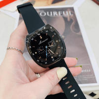 Reloj de hombre con aguja azul y correa de silicona Fashion Barrel - details 2