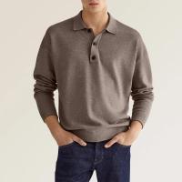 Chaqueta casual para hombre, polo con botones y manga larga con cuello en V para - details 7