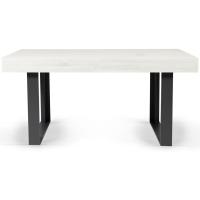 Mesa de comedor extensible rectangular para 6-10 personas, madera y negro, 160-200 cm - details 24
