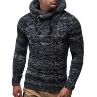 Sudadera con capucha de cuello alto para hombre, suéter extragrande, ropa de otoño invierno 2024 - details 3