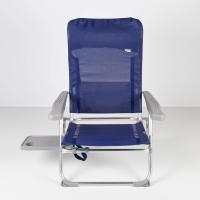 sillas de Playa Plegado Plano, Muy compactas, Multiposición, 6 Posiciones, con cojín y Mesa, Asas para fácil Transporte, Medidas 47x57x89 cm, De Aluminio y textileno, Antivuelco ¡Disponible en dos versiones diferentes! Elige tu opción a continuación - details 1