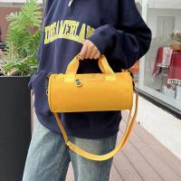 Bolsa de gimnasio cilíndrica de un hombro para mujer, bolso cruzado de nailon de Color sólido, gran capacidad, impermeable, bolsa de almacenamiento para Fitness y Yoga, deportes - details 9