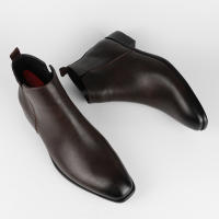 Botas Chelsea para hombre, cabeza cuadrada pequeña, zapatos para hombre, botas cortas de moda versátil, botines - details 15