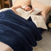 Manta de felpa gruesa de doble capa para cama y sofá, forro polar de felpa, Mantas cálidas - details 0