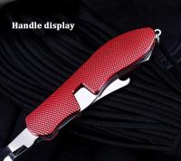 Cuchara 4 en 1, cuchillo, tenedor, abridor de botellas, juego de bolsas plegables de acero inoxidable, juego de villa al aire libre - details 1