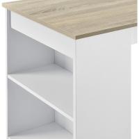 Elegante Mesa de Bar de Bistro 110 x 50 x 103cm Barra de Cocina Alta con 3 Estantes - details 4