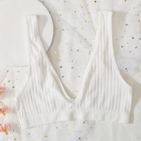 Sujetador sin costuras con cuello profundo para mujer, lencería sexy inalámbrica, bragas para dormir, sujetador push-up unisex, top corto. - details 16