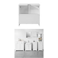 BZR17-W Mueble Columna de baño, Armario Alto baño,161 x 40 x 35 cm,ES (Blanco) - details 12