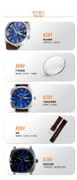 Reloj clásico para hombre con correa de cuero - details 7