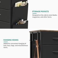 Cómoda de tela, unidad de almacenamiento, con 8 cajones extraíbles, cómoda para sala de estar, dormitorio, - details 3