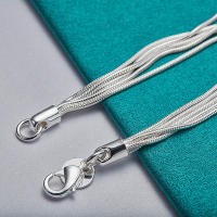Pulsera de plata de ley 925 con forma de corazón, brazalete con cadena de cinco serpientes, joyería - details 4