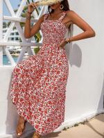 Nuevo vestido con tirantes de estilo pastoral dulce y fresco estampado - details 12