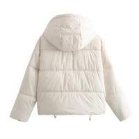 2024 estilo europeo y americano nueva ropa de mujer estilo europeo y americano algodón corto chaqueta gruesa con capucha abrigo - details 2