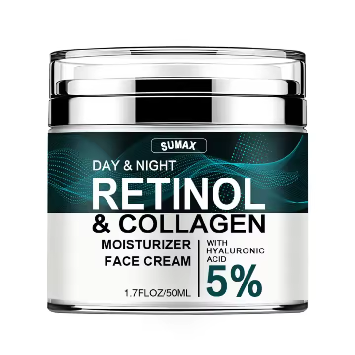 Crema Facial de Retinol 50ML Hidratante, Refirma, Ilumina la Piel Colágeno Hialurónico - 1
