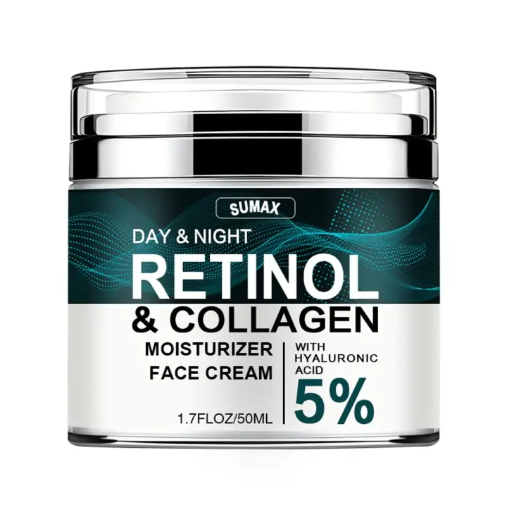 Crema Facial de Retinol 50ML Hidratante, Refirma, Ilumina la Piel Colágeno Hialurónico - 1