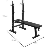 Banco de Pesas Plegable Ajustable para Entrenamiento en Casa Ideal para Press Banca y Ejercicios de Fitness Soporte Barra Pesas Incluido - details 9
