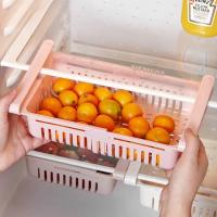 Caja de almacenamiento para refrigerador, compartimento telescópico, acabado multiusos, mantenimiento fresco, clasificación tipo tirador, cocina - details 8