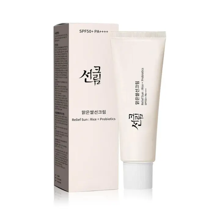 Protector solar orgánico SPF50+++PA+++ Solución de cuidado coreano con probióticos de arroz - 1