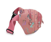 Riñonera de tres capas con solapa para mujer, bolso de pecho a la moda para deportes al aire libre, bolso de cintura con estampado de letras, bolsos cruzados de hombro para niñas - details 12