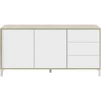 Conjunto de Muebles de Sala de Estar de Roble Canadian y Blanco Cajones, Buffet, Molo Brooklyn - details 2