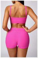 Traje atlético de 2 piezas para mujer, ropa de Yoga de secado rápido, equipo de Fitness, correr, entrenamiento, ropa de ejercicio - details 12