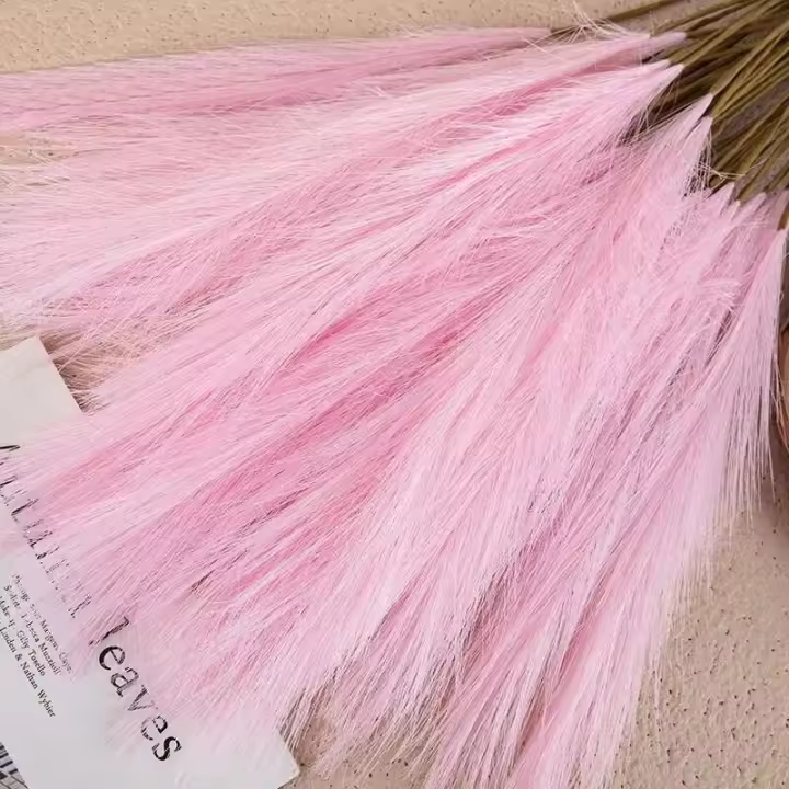 Vidor Pampas Bohemio Plantas Florales Artificiales para Decoración de Boda, Fiesta, Hogar - 1
