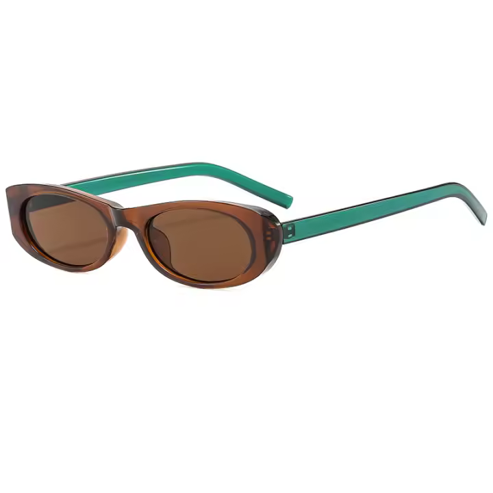 Gafas de sol ojo de gato 2024, gafas de sol para mujer, gafas de sol para hombre y moda Ins, montura pequeña, color caramelo - 1